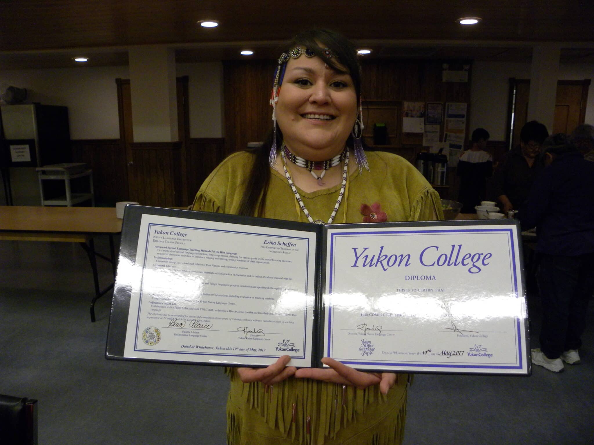 Erika with her YNLC Diploma